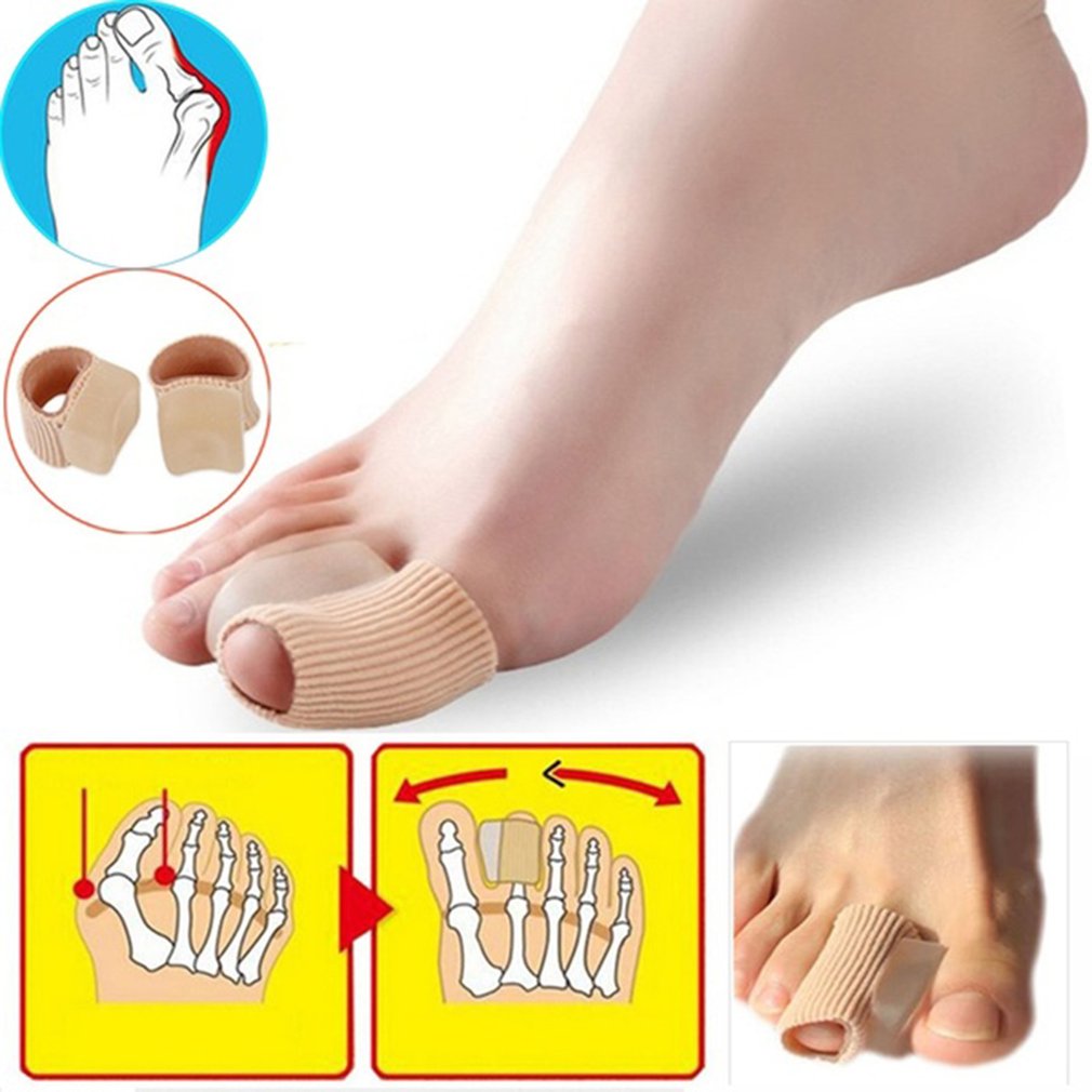 1 pc høj elastisk tå finger glattejern hammer tå hallux valgus korrektor bandage tå separator fodpleje bandage