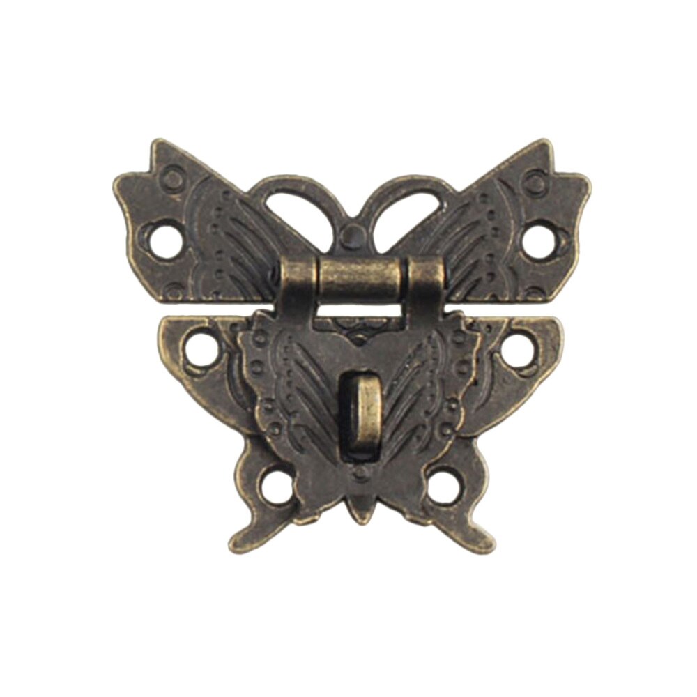 2PCS Antique Alloy Wood Box Padlock Clasp Drawer Suitcases Hasp Buckle Clasp Furniture Hardware