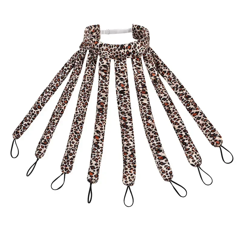 Heatless Lockenwickler, Klettverschluss, Oktopus-Lockenwickler, kein Wärme, Schwamm, Lockenwickler, faules Schlaf-Lockenband, Seidenband, weiche Schaumstoff-Locken: Blau