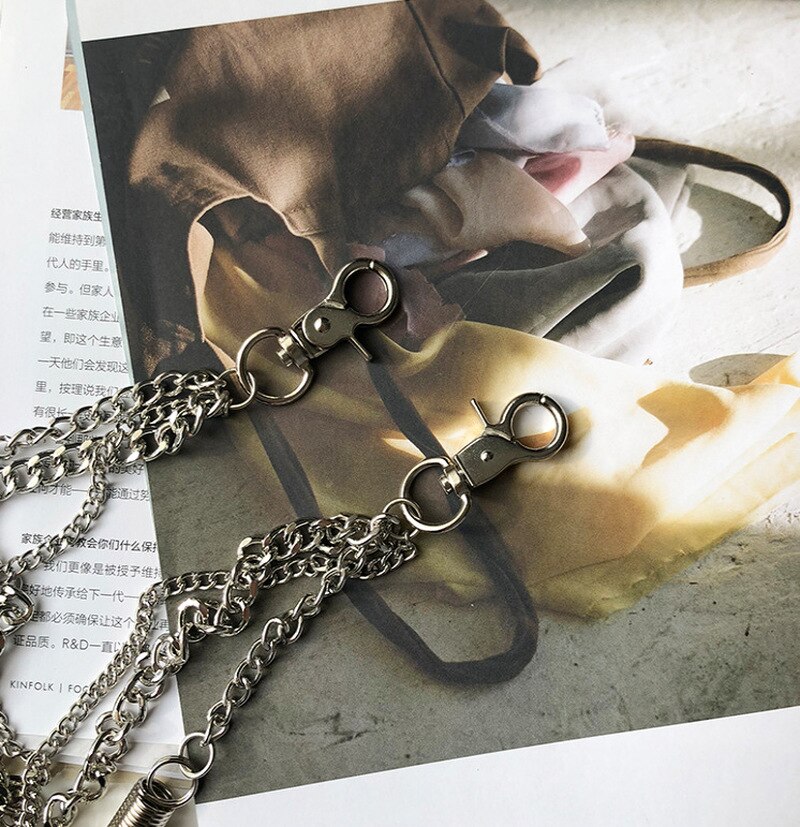 Bijoux pour femmes, accessoire de taille, chaînes rondes suspendues couleur argent, chaîne de taille géométrique croisée, nouvelle