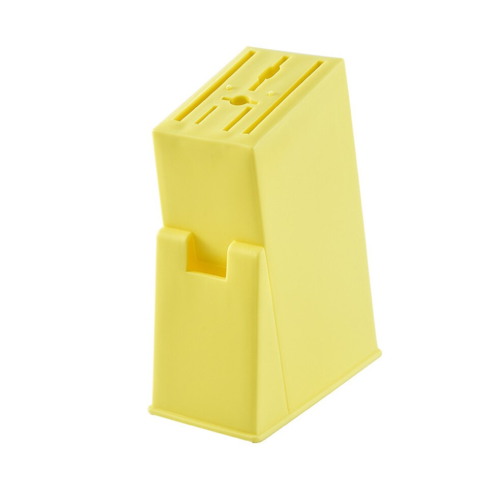 Porte-couteau de cuisine, bloc de rangement , étagère de vidange, présentoir de couteaux de Chef, noir: yellow