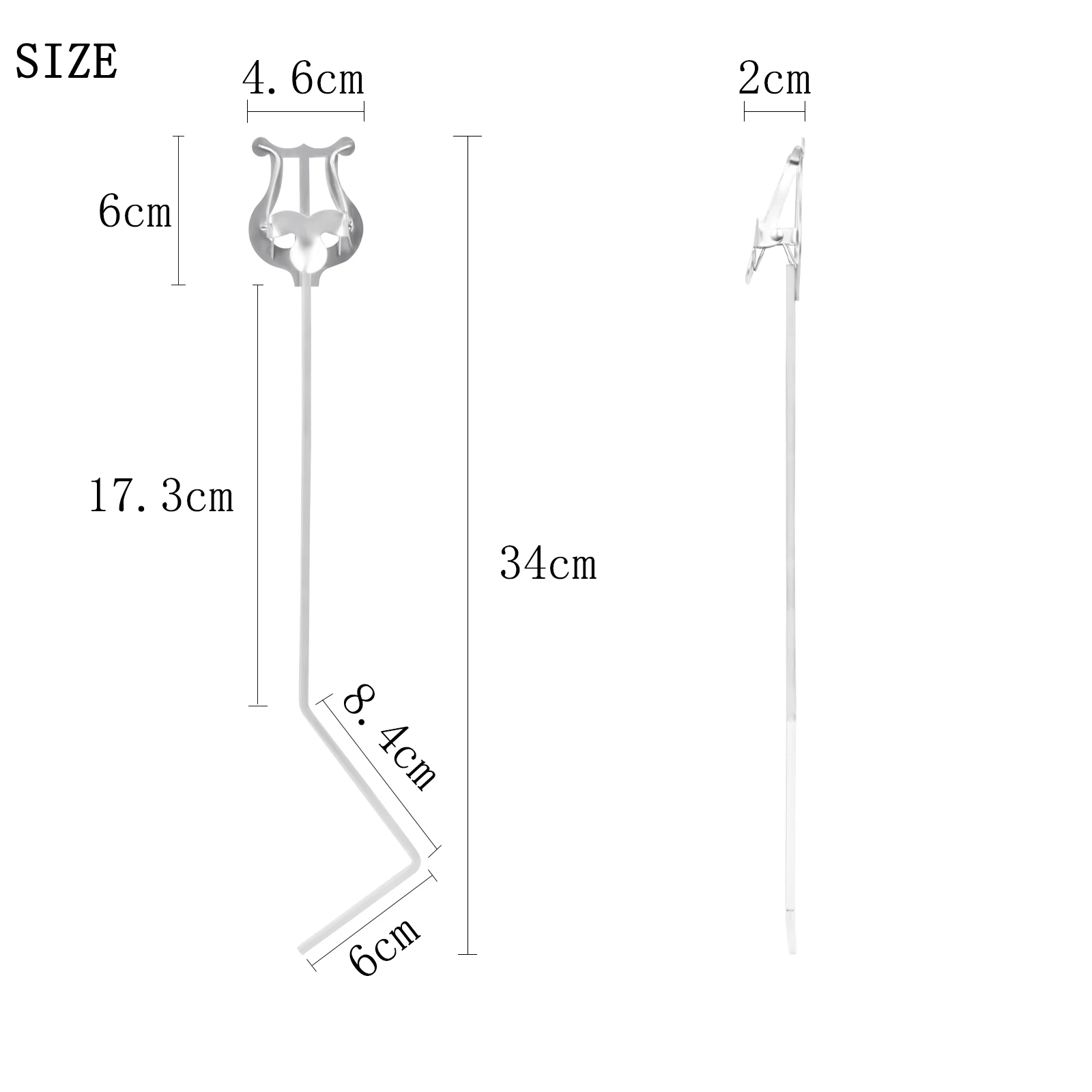 Muziekstandaard Staande Sleutel Tuba Tenor Hoorn Draagbare Metalen Muziekstandaard Euphonium Bladmuziek Houder Accessoires voor koperen instrumenten