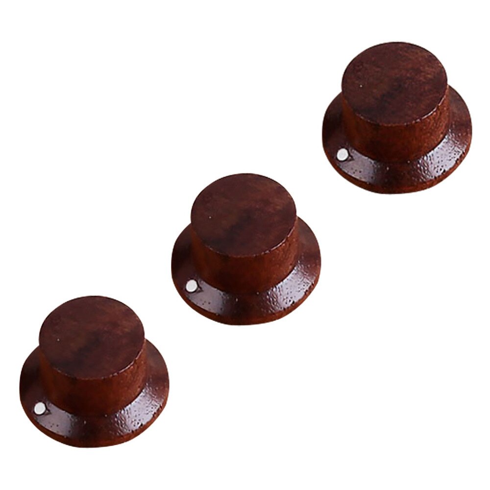 3 Pcs Knob Premium Rose Wood Control Knobs Guitar Control Knob Instrument Accessories for Guitar: Default Title