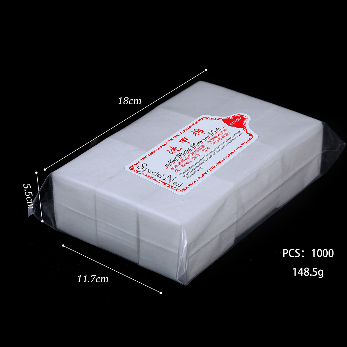 400/600 unids/pack herramientas sólidas y duraderas para uñas Gel de manicura almohadillas quitaesmalte toallitas sin pelusa 100% envolturas de servilletas de algodón: Verde