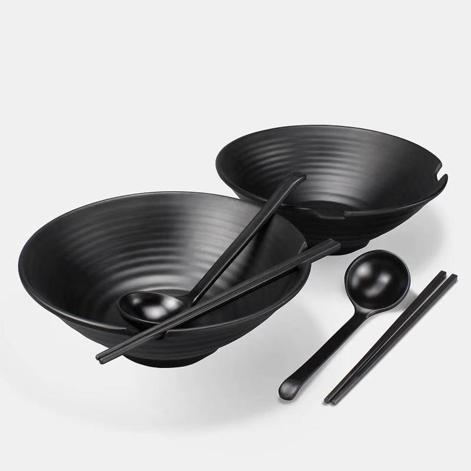2sets Of Ramen Bowl Chopsticks Sppons For Noodles Bowl Set Japanese Ramen Bowls And Spoons Set Tableware Japanese Style