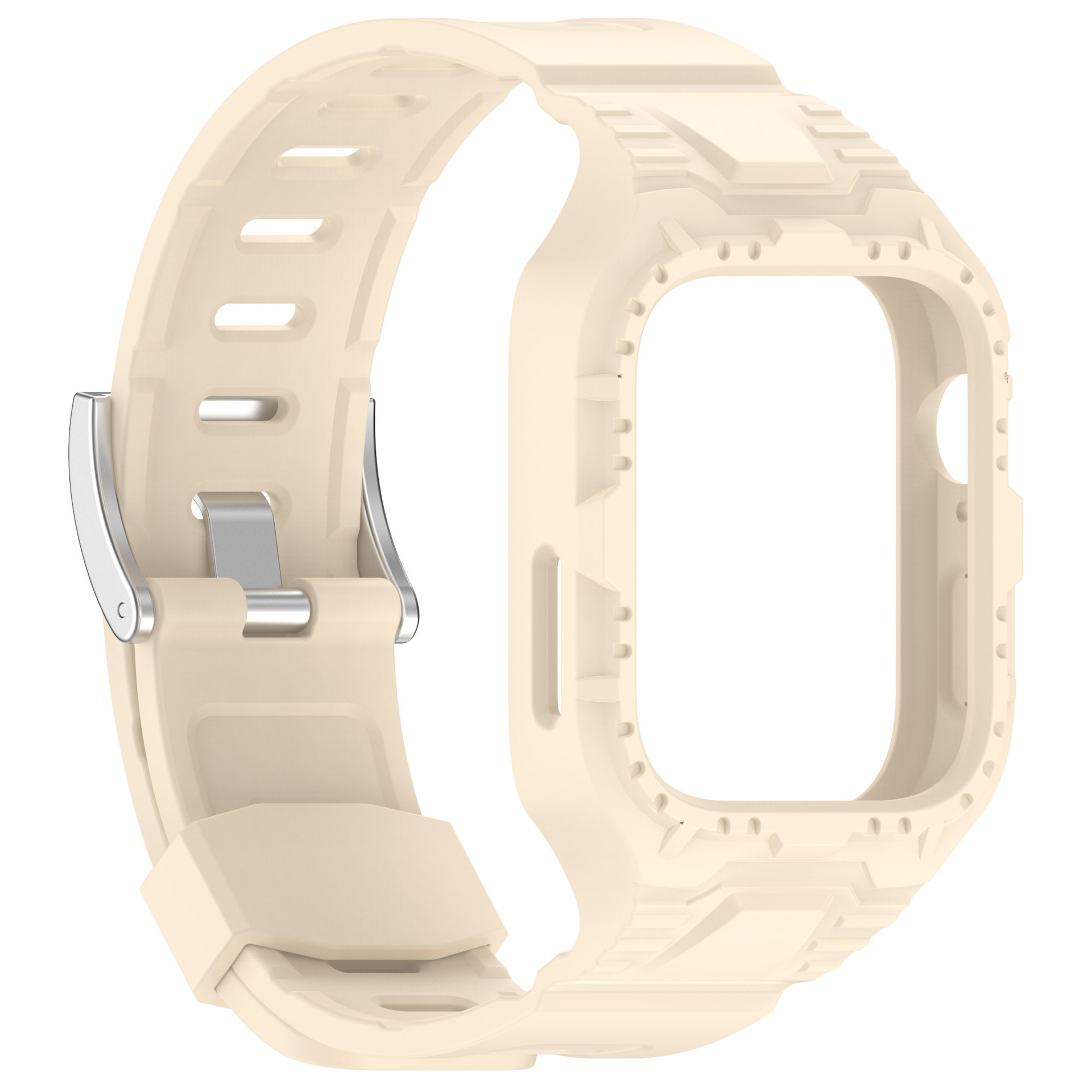 Boîtier + bracelet pour montre HUAWEI fit 3, accessoires de montre intelligente, protecteur d'écran, bracelet de sport correa pour montre HUAWEI fit3: Épingle de lumière blanche