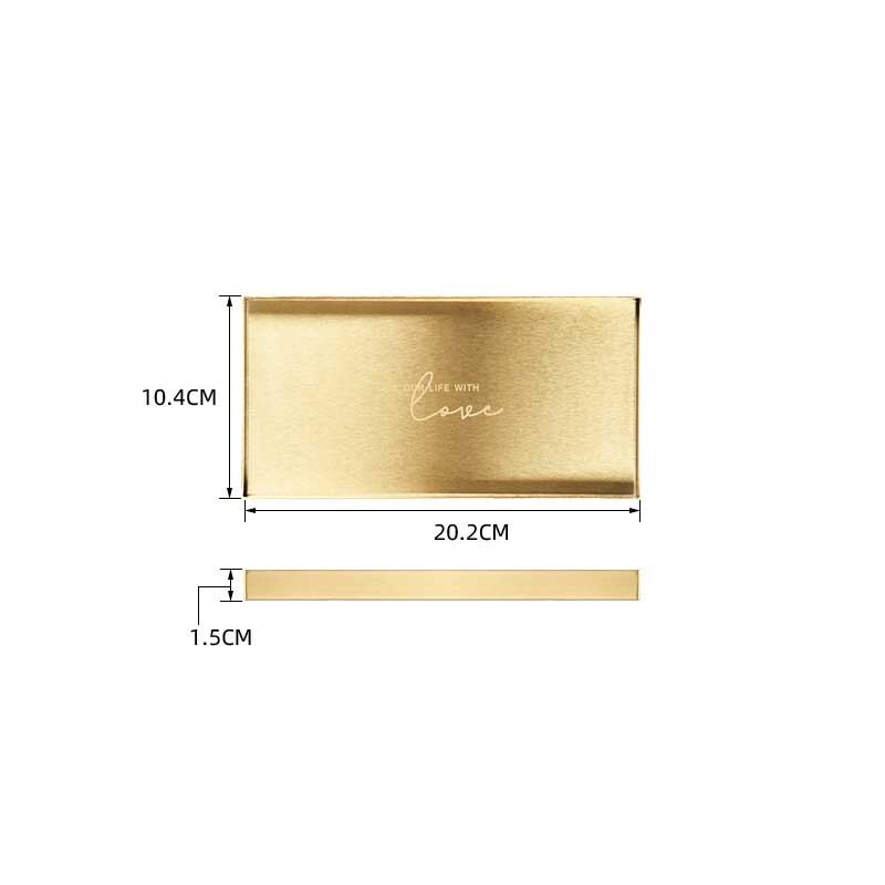 nordisch Goldene Geometrie Edelstahl Ablage Wohnzimmer Schreibtisch Kleinigkeiten Kosmetik Organizer Abendessen Platte Schmuck Regal: klein chang fangxing