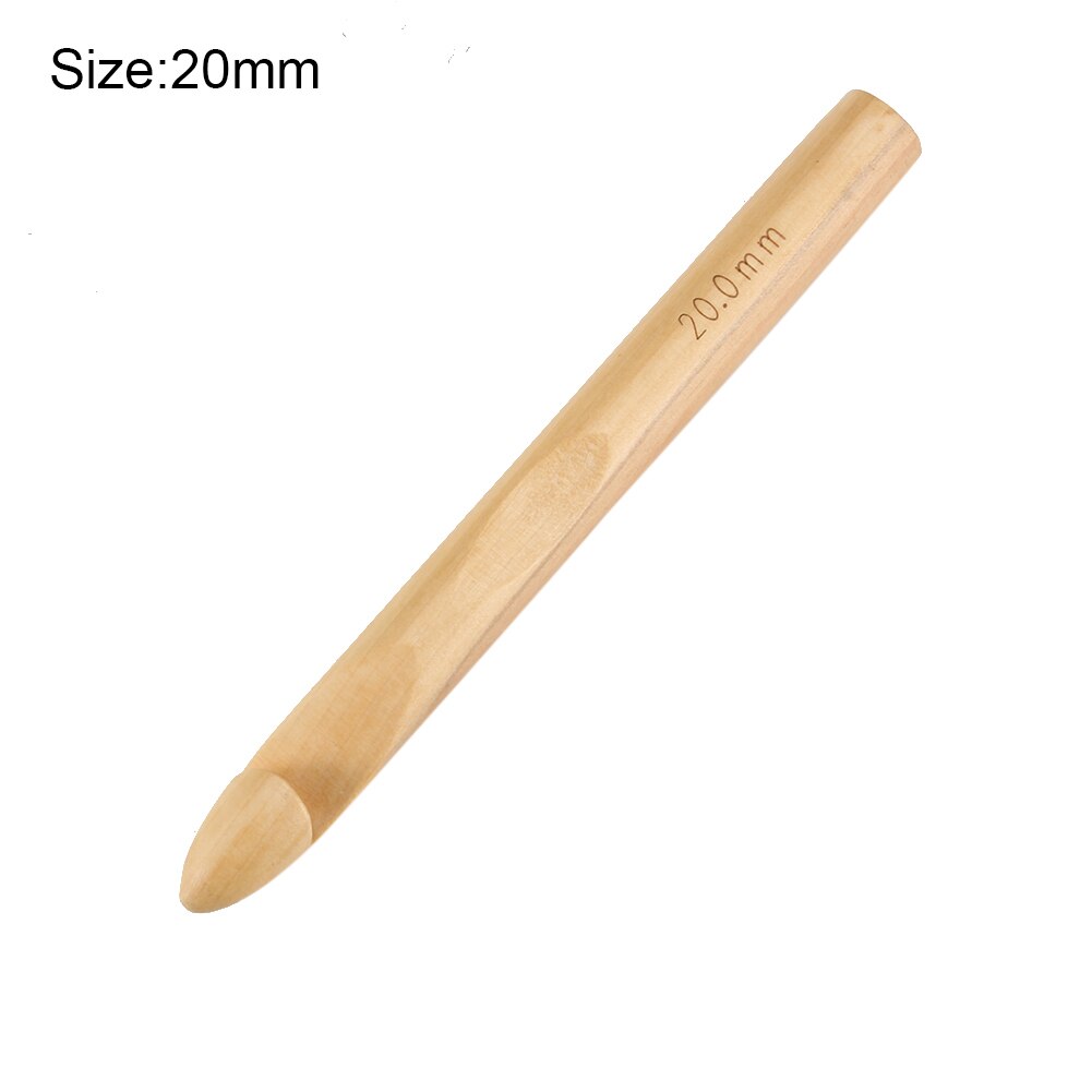 15/20/25/30Mm Hout Haak Haak Set Diy Breien Naalden Handvat Thuis Breien Weave Garen ambachten Huishoudelijke Breien Tools