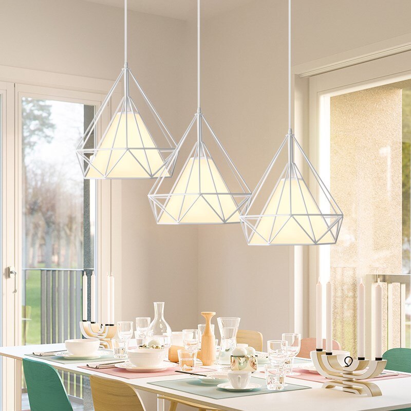 Nordic 3 Heads Lange Bar Verlichting Kroonluchter Restaurant Eetkamer Verlichting Kapper Winkel Tafel Opknoping Lamp E27 Dropli