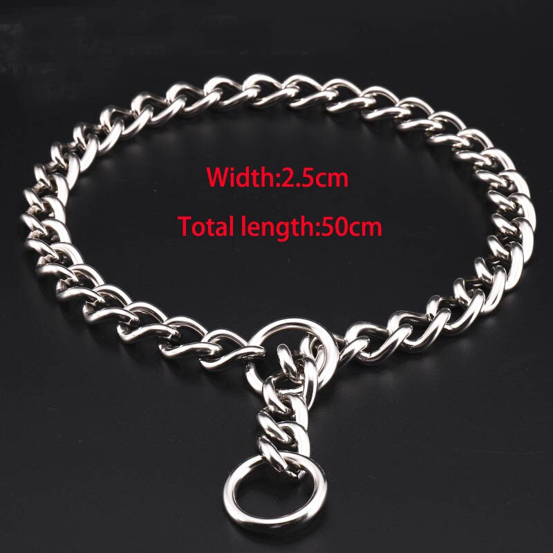 Heavy Duty Pet Collar 304 Stainless Steel P Chain for Dogs Training Choke Collars for Large Dogs French Bulldog German Shepherd: 2.5mmX50cm