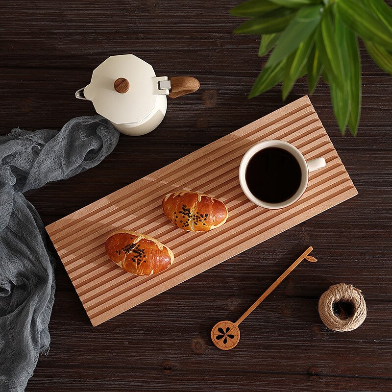 Holz nordisch Stil Wasser Welligkeit Hacken Block Haushalt Steckbrett Nachmittag Tee Tablett Platte Schneiden Gemüse Obst Bord