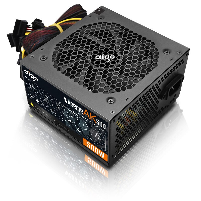 Aigo ak500 PFC max 500 W Watt PC Power Supply unit Gaming Quiet 120mm Fan 24pin 12V ATX PSU Desktop computer Power Supply for pc