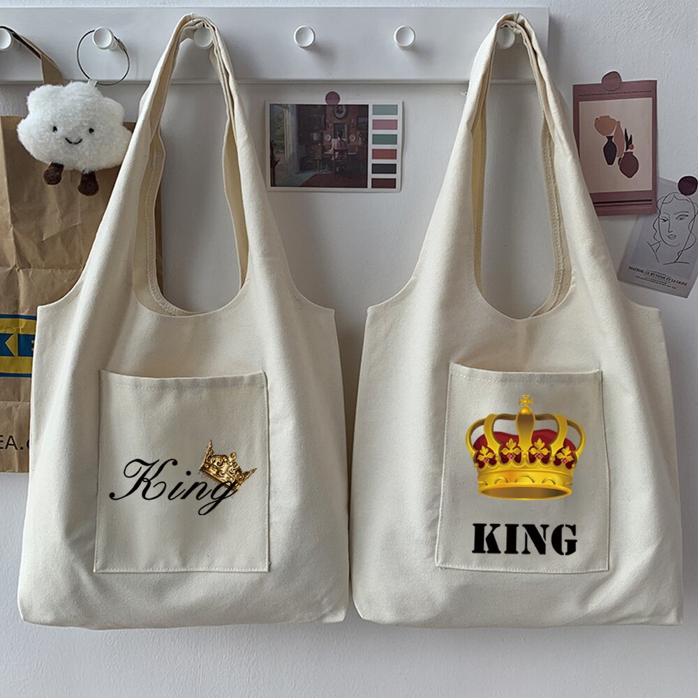 Zoete Stijl Vrouwen Mode Forenzenzak Schoudertas Classic Koning Koningin Patroon Gedrukt Beige Vierkante Alle-Wedstrijd Dames handtas