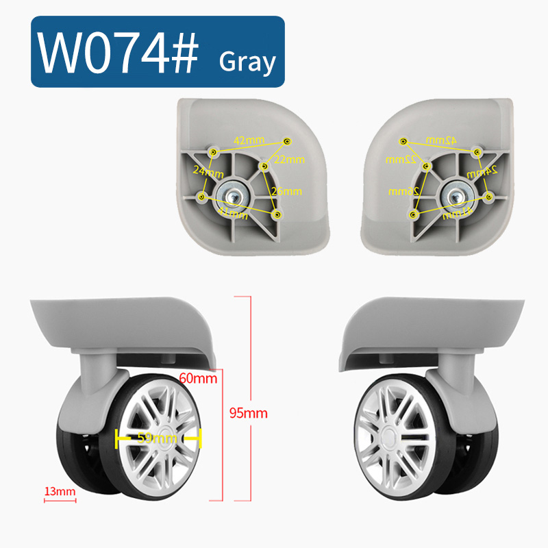 Luggage Replacement Wheels Suitcase on Wheels Replacement 14-30 Inch Luggage Accessories Silent Wheels for A Luggage Casters: Brown