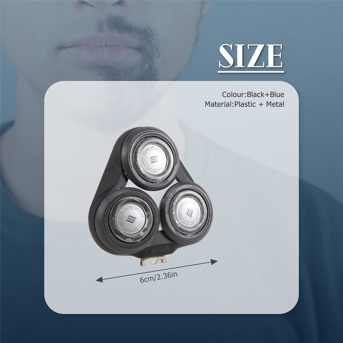 Ersättningsrakhuvud för  s5000 s5370 s5571 s5420 s5140 s5078 s5077 s5050 s5082 s5380 s5400 blad - svart