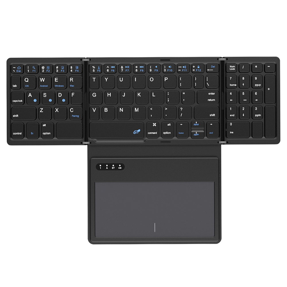 Teclado Bluetooth plegable BOW con panel táctil, – Grandado