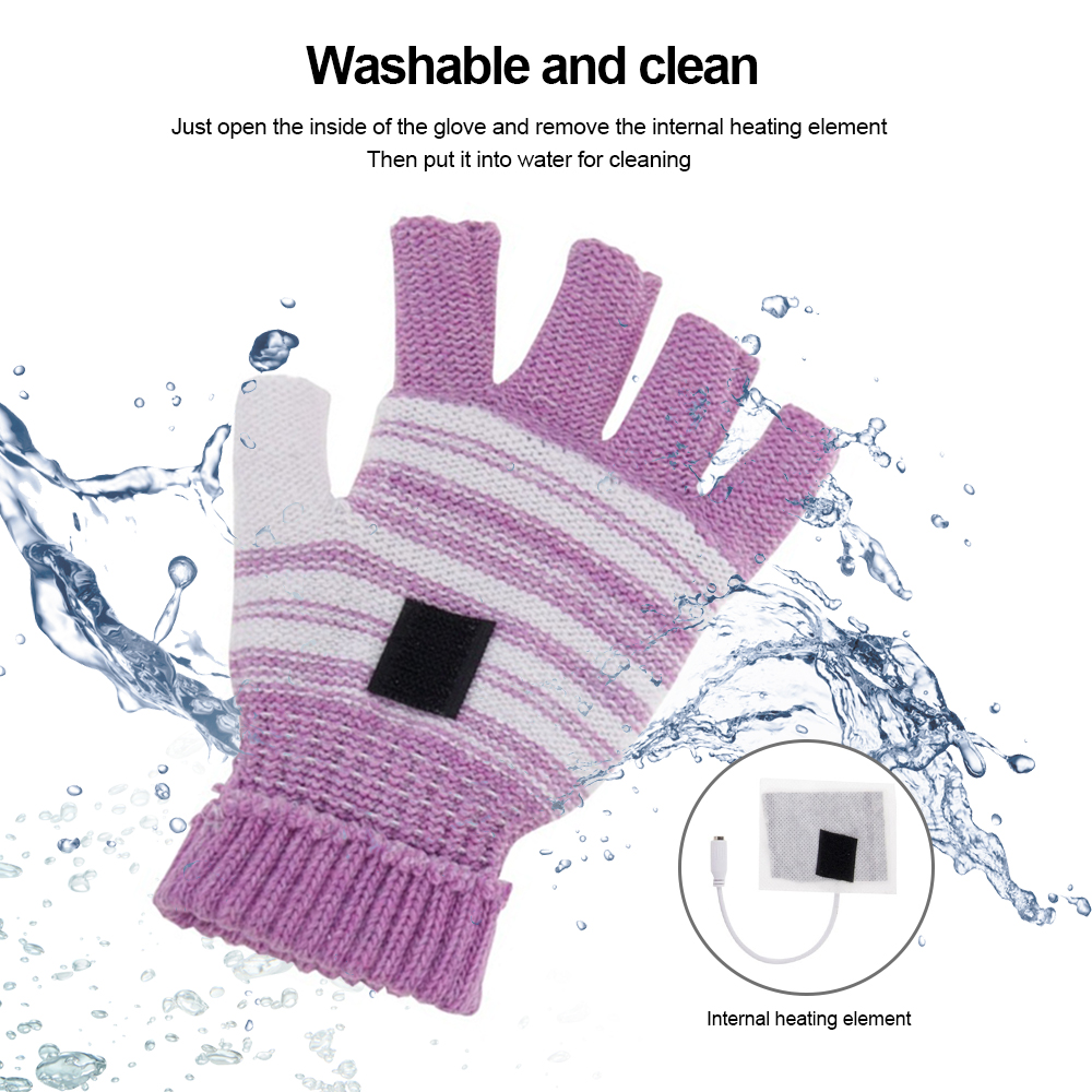 Guanti riscaldati USB scaldamani termici invernali guanti riscaldanti elettrici per bici da ufficio interno guanti da ciclismo sicurezza 5V