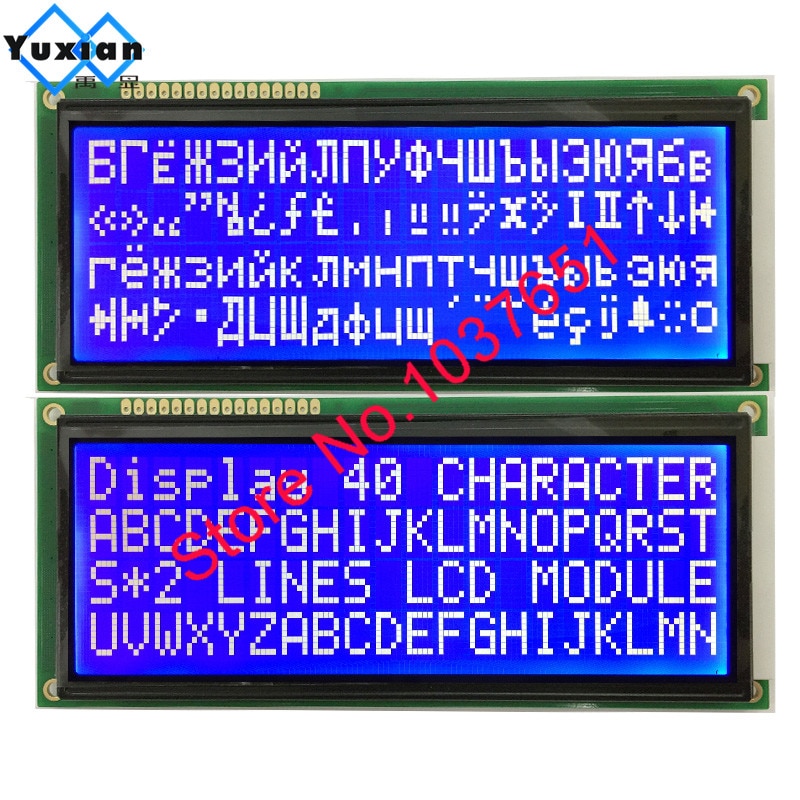 204 2004 police cyrillique russe grand caractère taille écran lcd module vert bleu 146*62.5mm 1 pièces LC2042 WH2004L