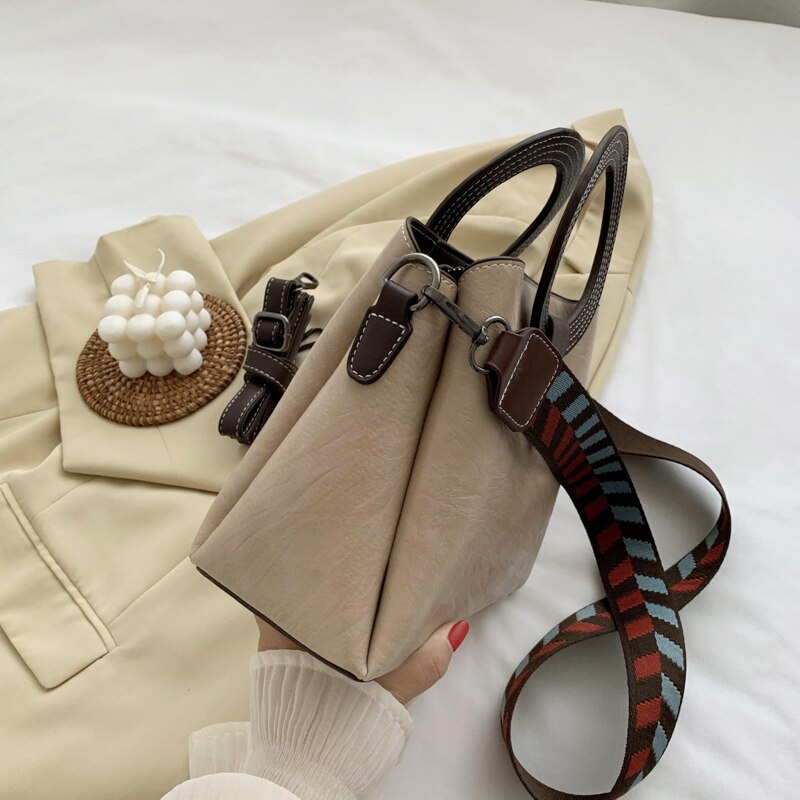 Mode Dames Tassen Dames Handtassen Circulaire Hechtdraad Handvat Retro Vrouwen Schoudertassen