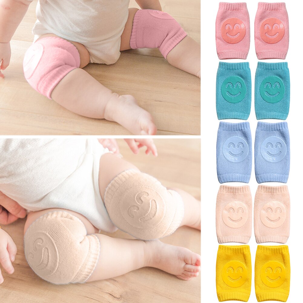 Kids Non Slip Crawling Elbow Infants Toddlers Baby Accessories Smile Knee Pads Protector Safety Kneepad Leg Warmer Girls Boys