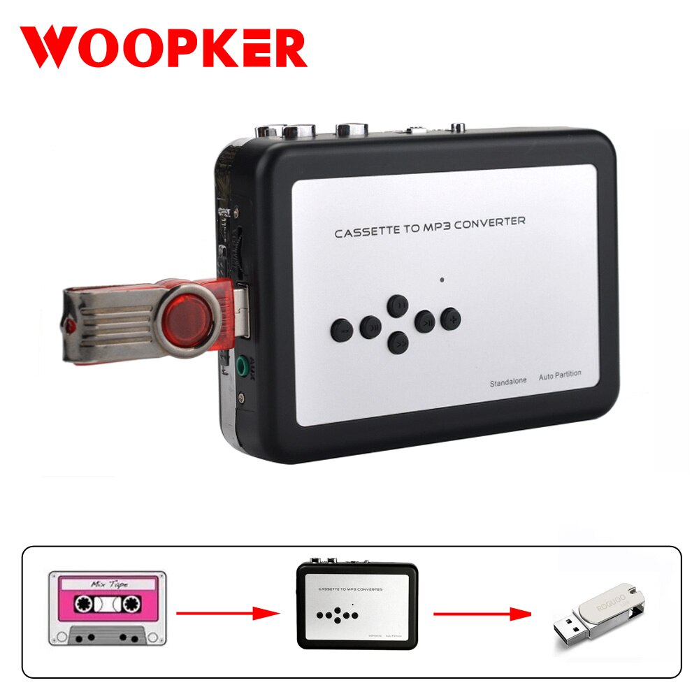 Cassette Recorder Speler Tapes Om MP3 Digitale Converter Bespaar Naar Usb Flash Drive Rechtstreeks