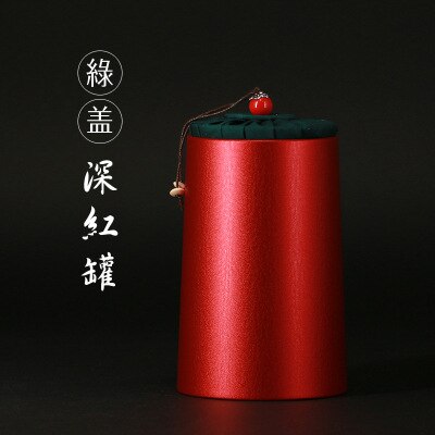 Small Special-shaped Tea Cans Tea General Packaging Tin Box Metal Spot Tinplate Cans Tea Organizer Kitchen Supplies: green darkred