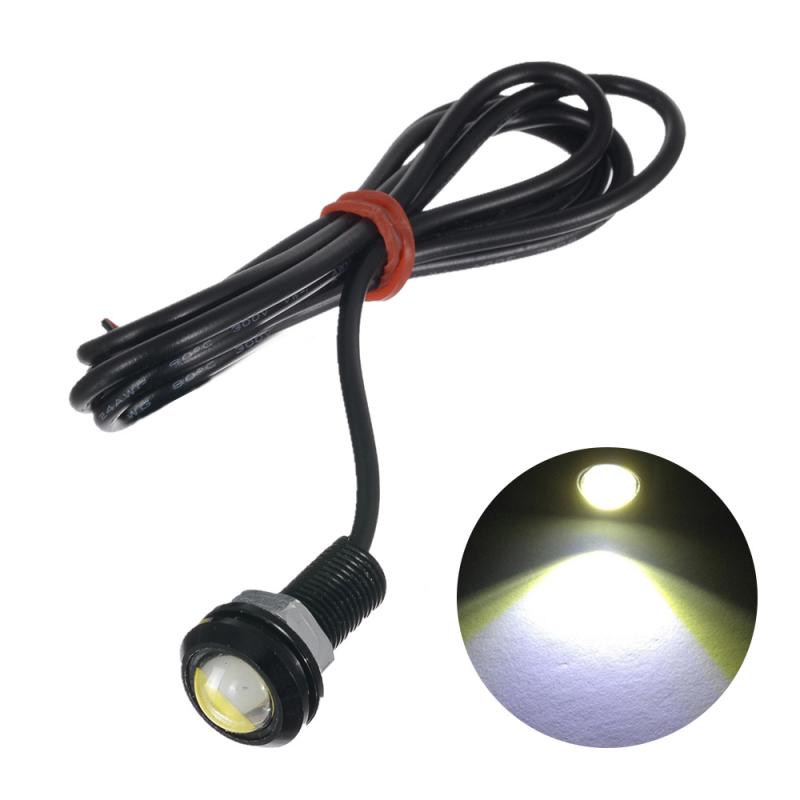 12V 24V 18MM Car LED Eagle Eye Light Car Fog DRL Day time Reverse Parking Signal Yellow Amber Blue White Red Eagle Eye Light LED: 01