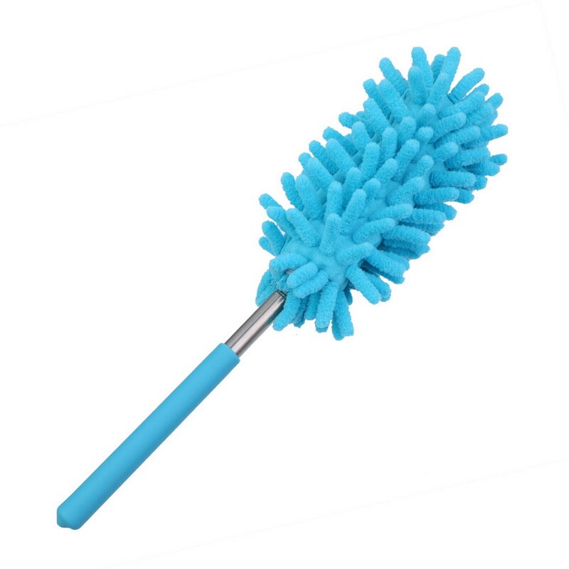 Telescopic Microfibre Duster Extendable Cleaning Home Car Cleaner Dust Handle Dust Mites Portable Dusting Brush Sweep Tool Xmas: Blue-2