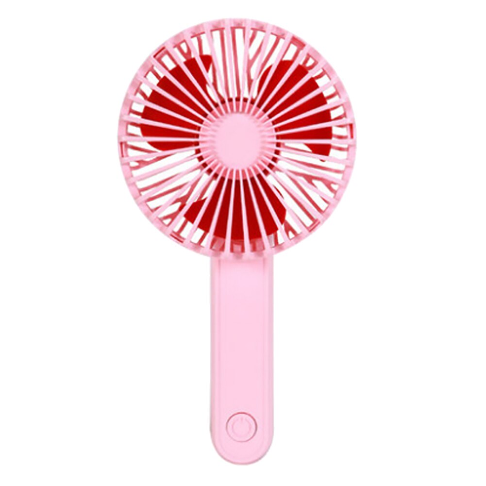 Mini Portable Handheld USB Rechargeable Cooling Fan Home Office Dorm Air Cooler: Pink