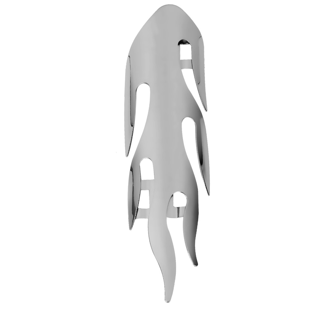 Flame Exhaust Muffler Pipe Heat Shield Cover Guard Chopper Cruiser-Chrome