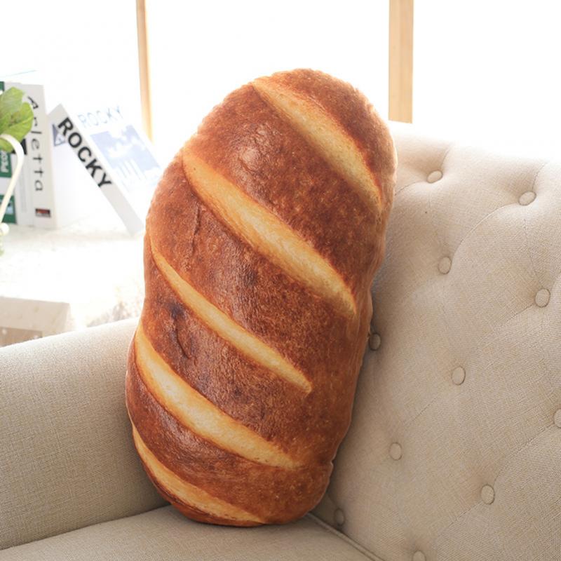 3D Simulation Brot Kissen Plüsch Kissen Lustige Lebensmittel Nickerchen Kissen Kissen für Sofa freundlicher Spielzeug Geburtstag Heimat Dekor Cojines