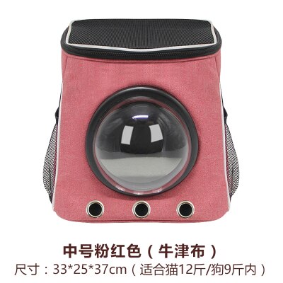 Cat space bag cat backpack pet dog travel out backpack back dog cat cat canvas carry cabin school bag: Purple