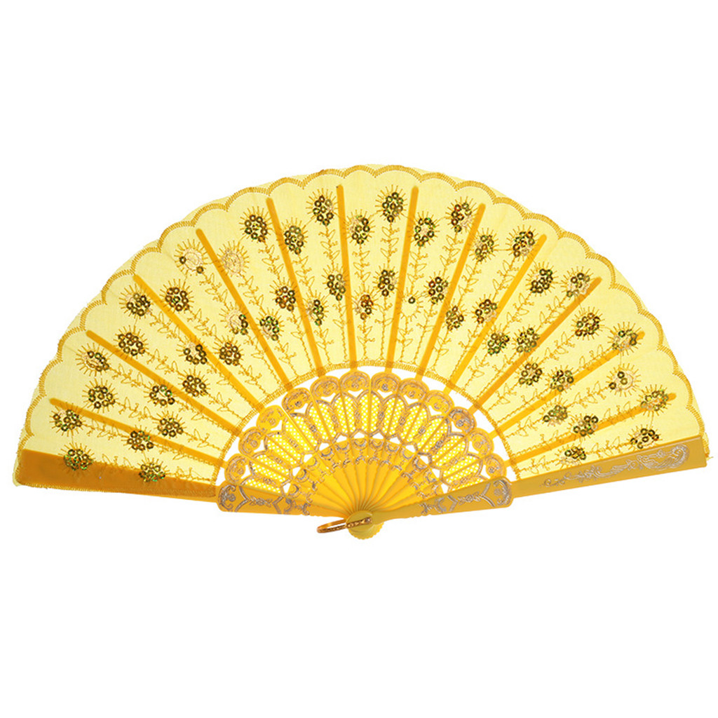 Lot De 3 éventails Pliants En Soie Chinoise – Style Traditionnel, Pour Danses, Spectacles Ou Usage Quotidien