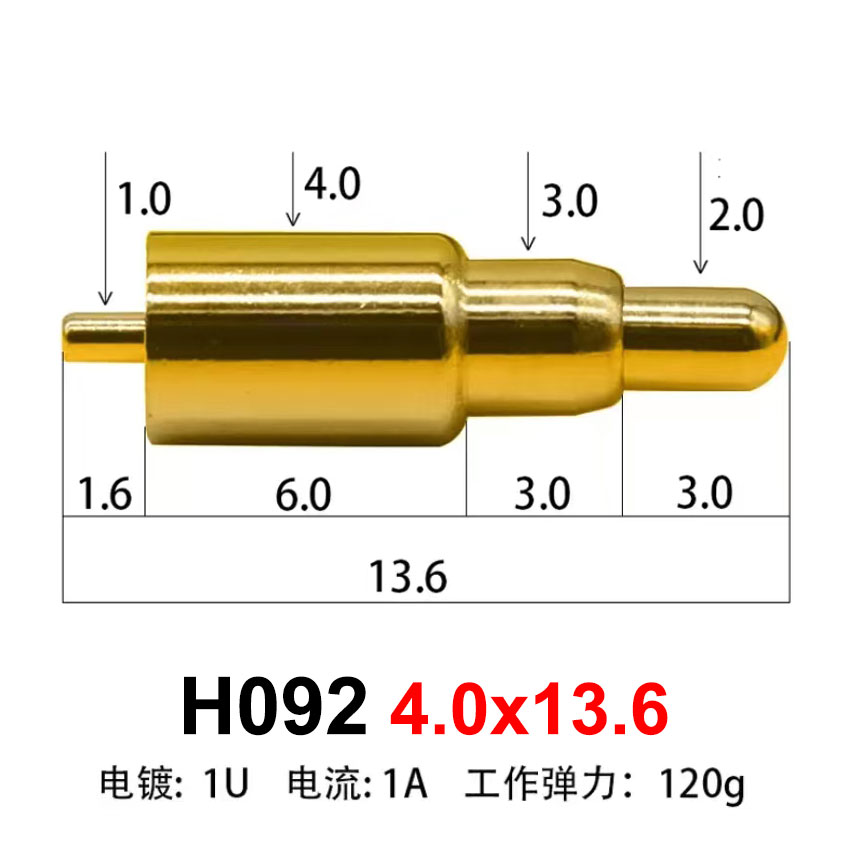 Cltgxdd 1PCS Pogo Pin Connector Pogopin Spring Loaded Contact SMD Needle PCB High Current Charging Conductive Test Probe: WHITE