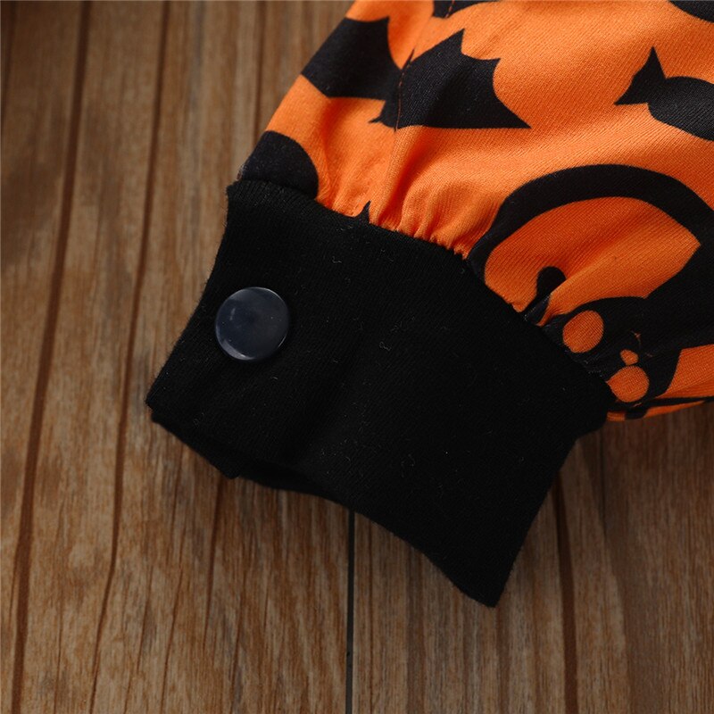 Baby Jongens Meisjes Halloween Rompertjes Lange Mouwen Hooded Ghost Pompoen Gedrukt Hooded Kleding Jumpsuits 3-24 Maanden