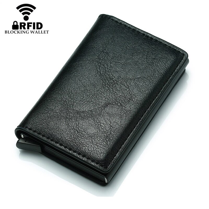 ZOVYVOL porta tarjetas de crédito antirrobo Unisex, billetera de cuero con bloqueo Rfid, billetera de seguridad de cuero, billetera mágica de mujer