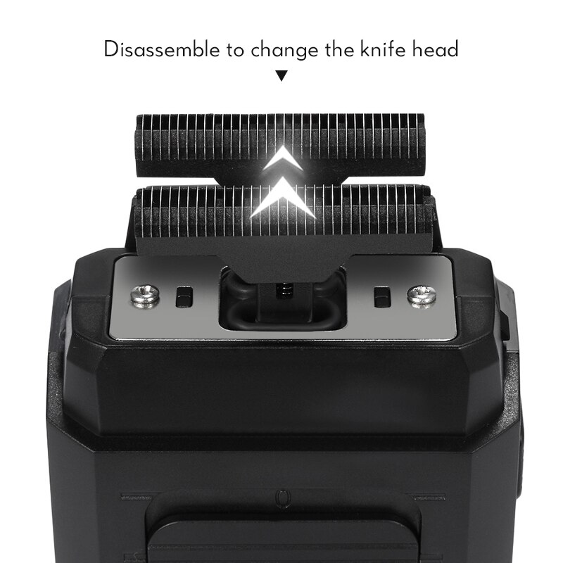 Kemei KM-1102 Cordless Shaver for Men Dual Blades Beard Trimmer Reciprocating Bald Headed Razors Rechargeable Haircut Machine