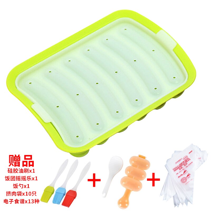 Bakken Tools voor Gebak Groene Non Stick Oven Hoofd Silicon Mold Herbruikbare Broodrooster Bag Cake Mallen voor Cupcakes Keuken Gear GG50mg: 3