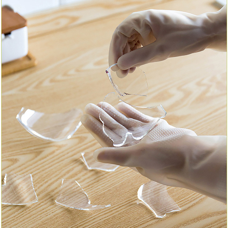 Casa de limpieza de plástico guantes de caucho de nitrilo Limpieza de cocina platos/ropa impermeable Durable resistente al desgaste guantes