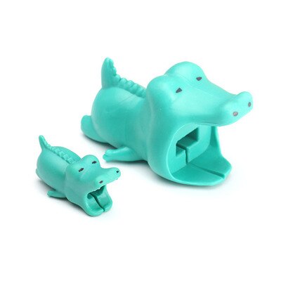 Fffas kabel opruller bid sød tiger lænd bjørn dyr kabelbeskytter usb kabel organizer chompers oplader ledning holder til iphone: Krokodille
