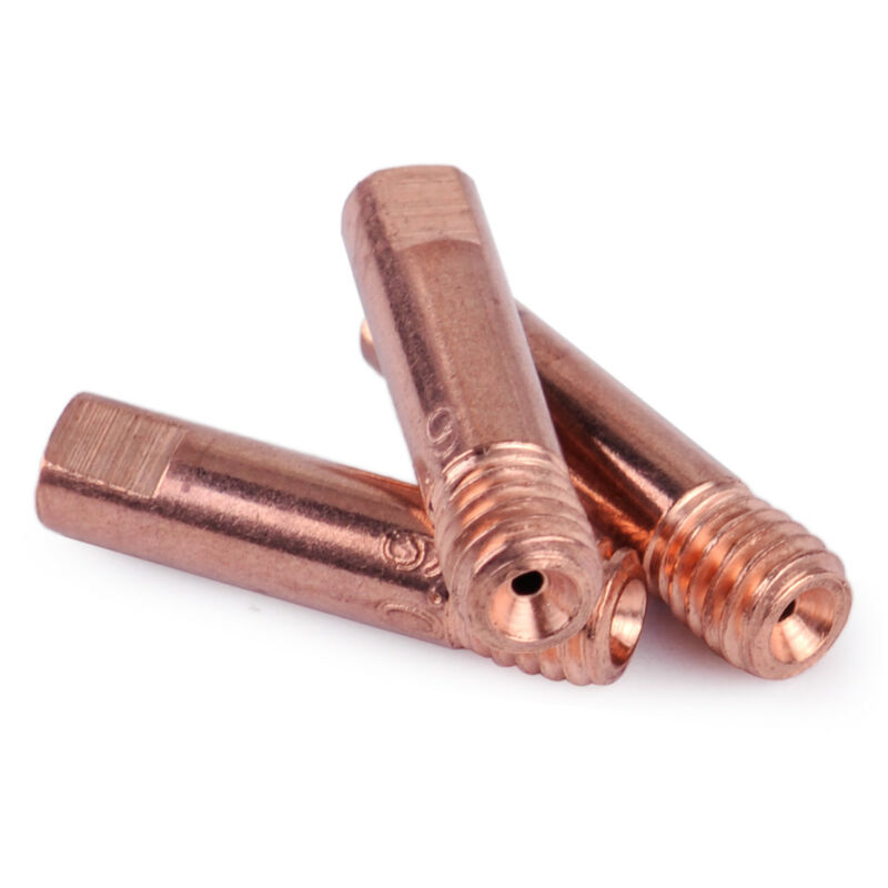 Practical 20pcs 0.9 X 24mm MB-15AK MIG/MAG Welding Torch Contact Tip High Reliability Copper Gas Nozzle Parts