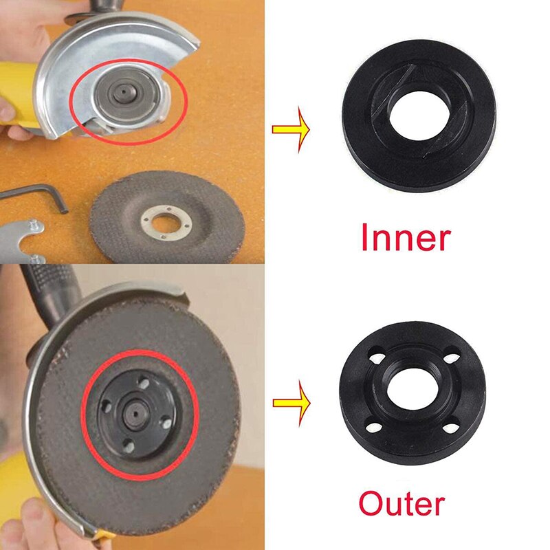 5 Pack Angle Grinder Flange Nut 5/8 for Dewalt Ryobi Makita 224399-1 193465-4 224568-4 9005BZ 9015B Replacement