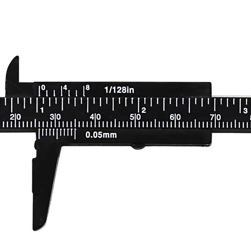 JIGONG Mini Plastic Vernier Caliper Gauge Micrometer 80MM Mini Ruler Accurate Measurement Tools Standard Vernier Caliper