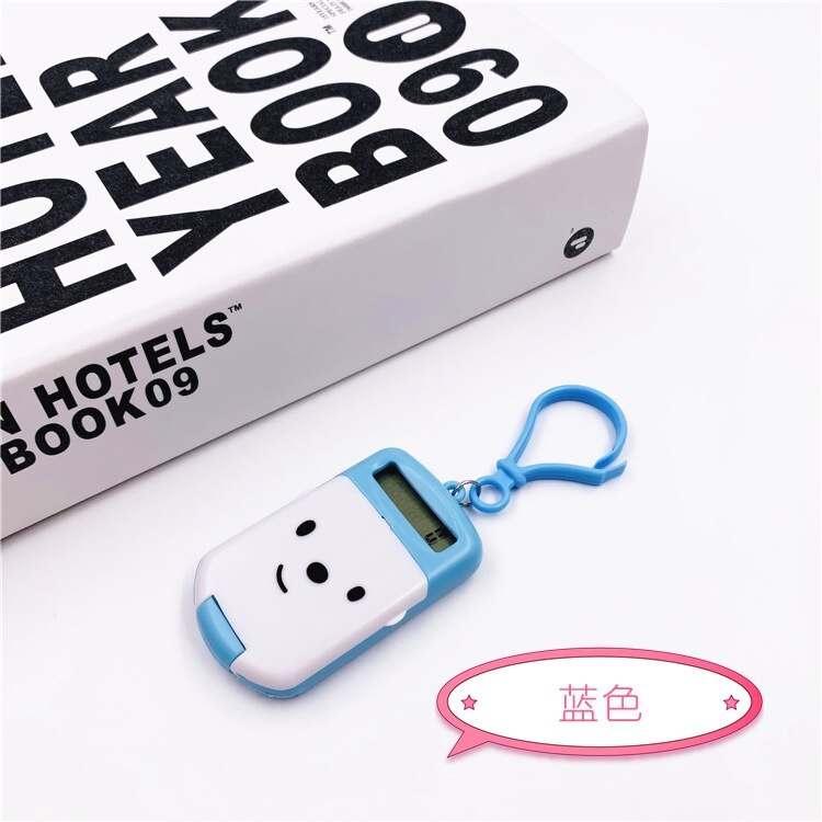 Kawaii Mini Calculator Portable Digit Calculator Pocket Size 8 Display Cartoon Cute Keychain Calculator Office Supplies: Blue