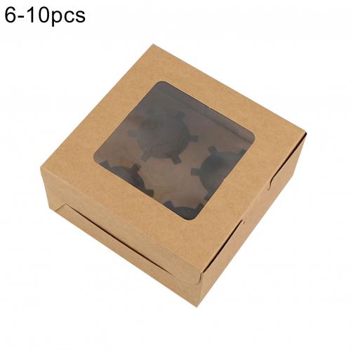 10Pcs Cupcake Muffin Cookies Kraft Paper Packing Box Container with Cardboard Boxes: 6