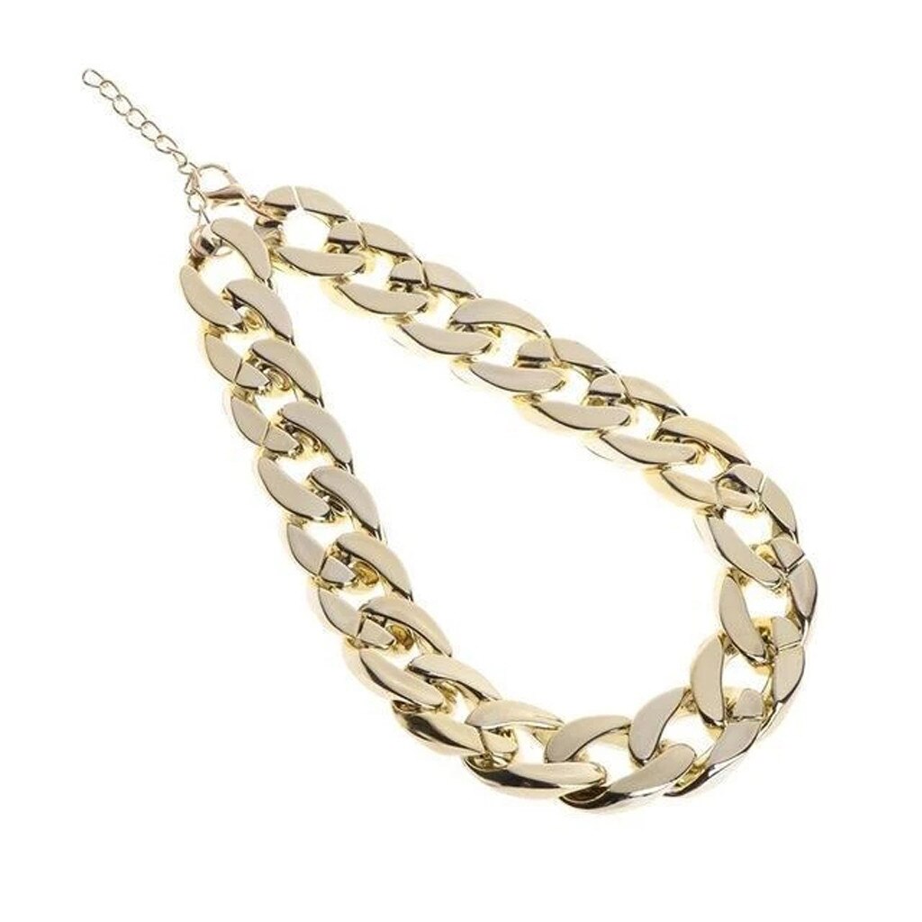 Hip Hop Pet Necklace Cuban Link Thick Golden Chain Dog Cat Gold Chain Pets Safety Collar 45cm Stylish Funny P3: Gold / 36cm