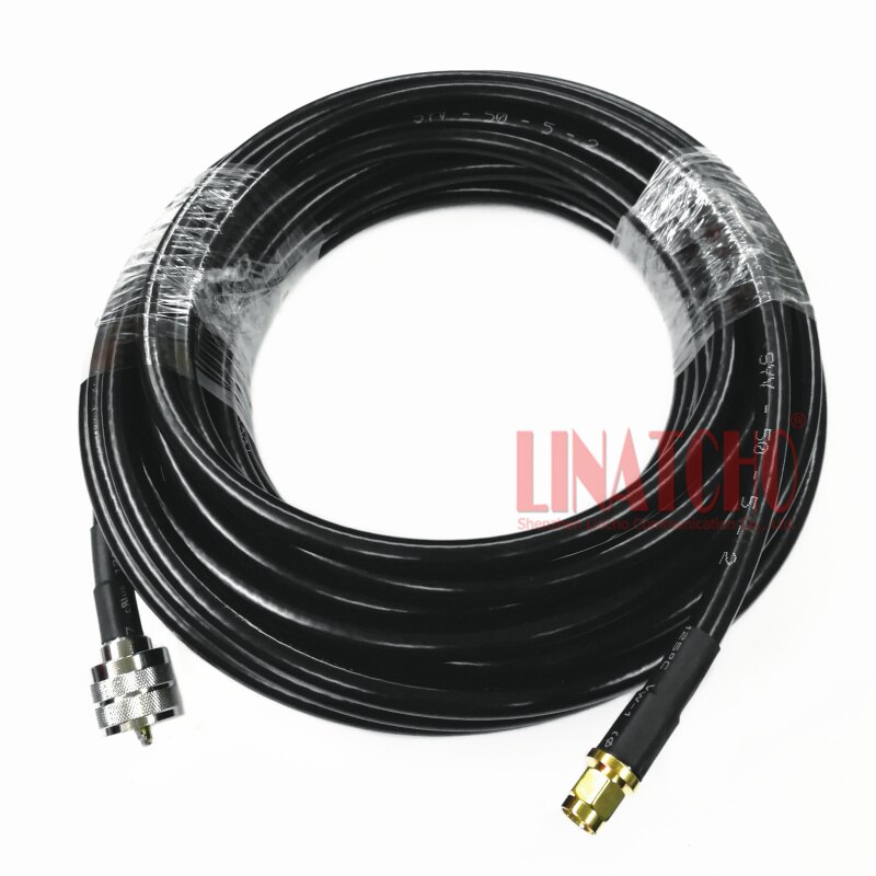 8 Meters 5D-FB PL259 UHF male to SMA male two way repeater outdoor antenna cable