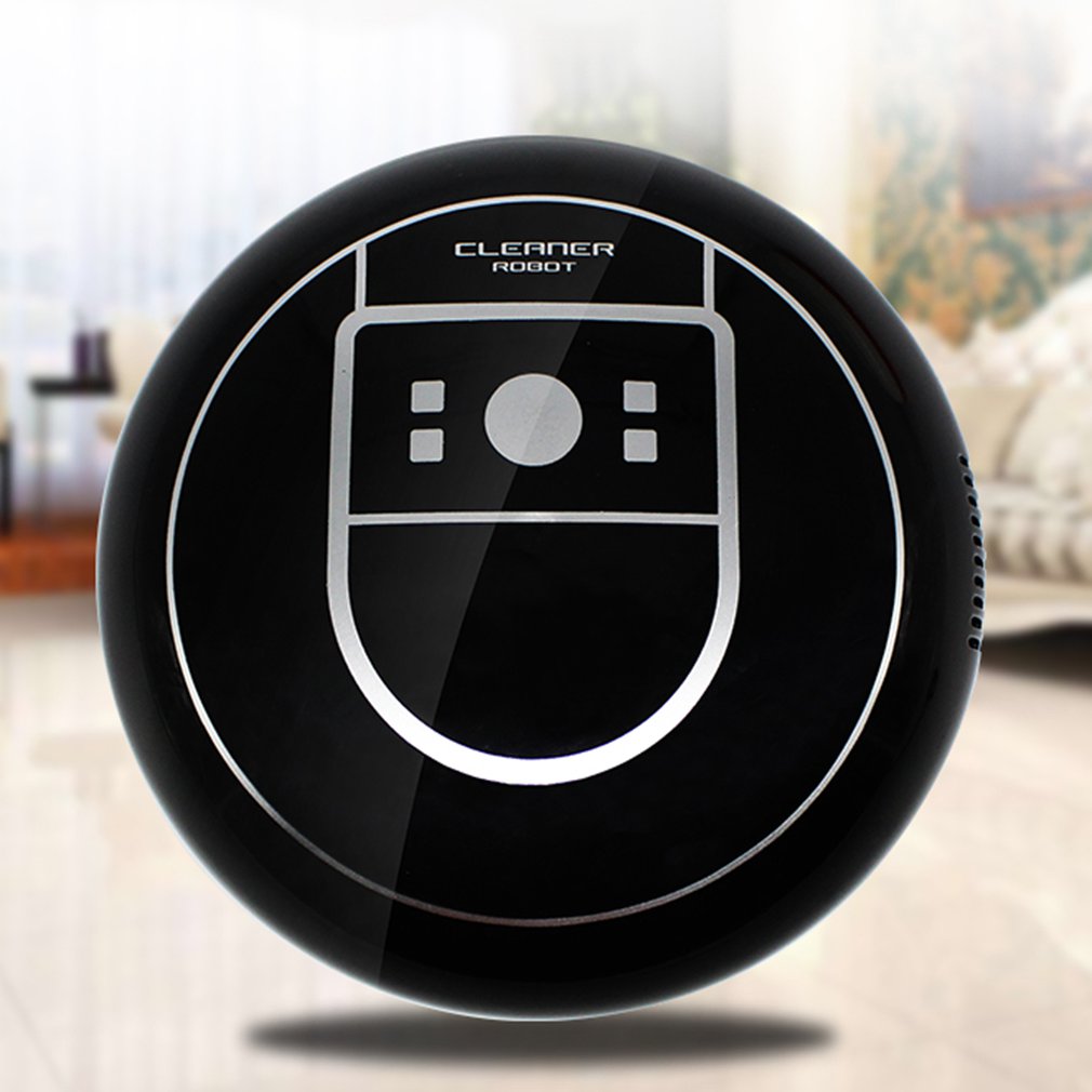 Light Robot Vacuum Cleaner with Strong Suction and Remote Control Super Quiet Ultra-slim Body Touch Switch: Black