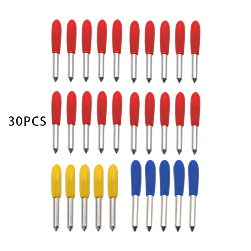 30/45/60 Degrees Roland Cricut Plotter Blade Knife Cutter Blades Vinyl Cutter Offset Knife Blade for Carving Tool Milling Cutter: 30PCS Mixed