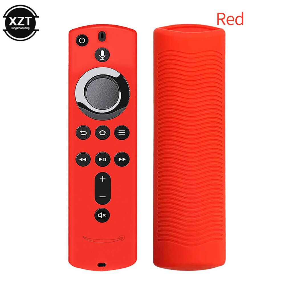 Coque en Silicone antichoc pour clé TV 4K, en treillis souple, accessoires durables et antidérapants, housse de protection pour télécommande: Red